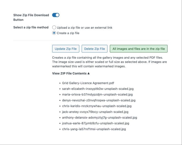 Zip File Admin