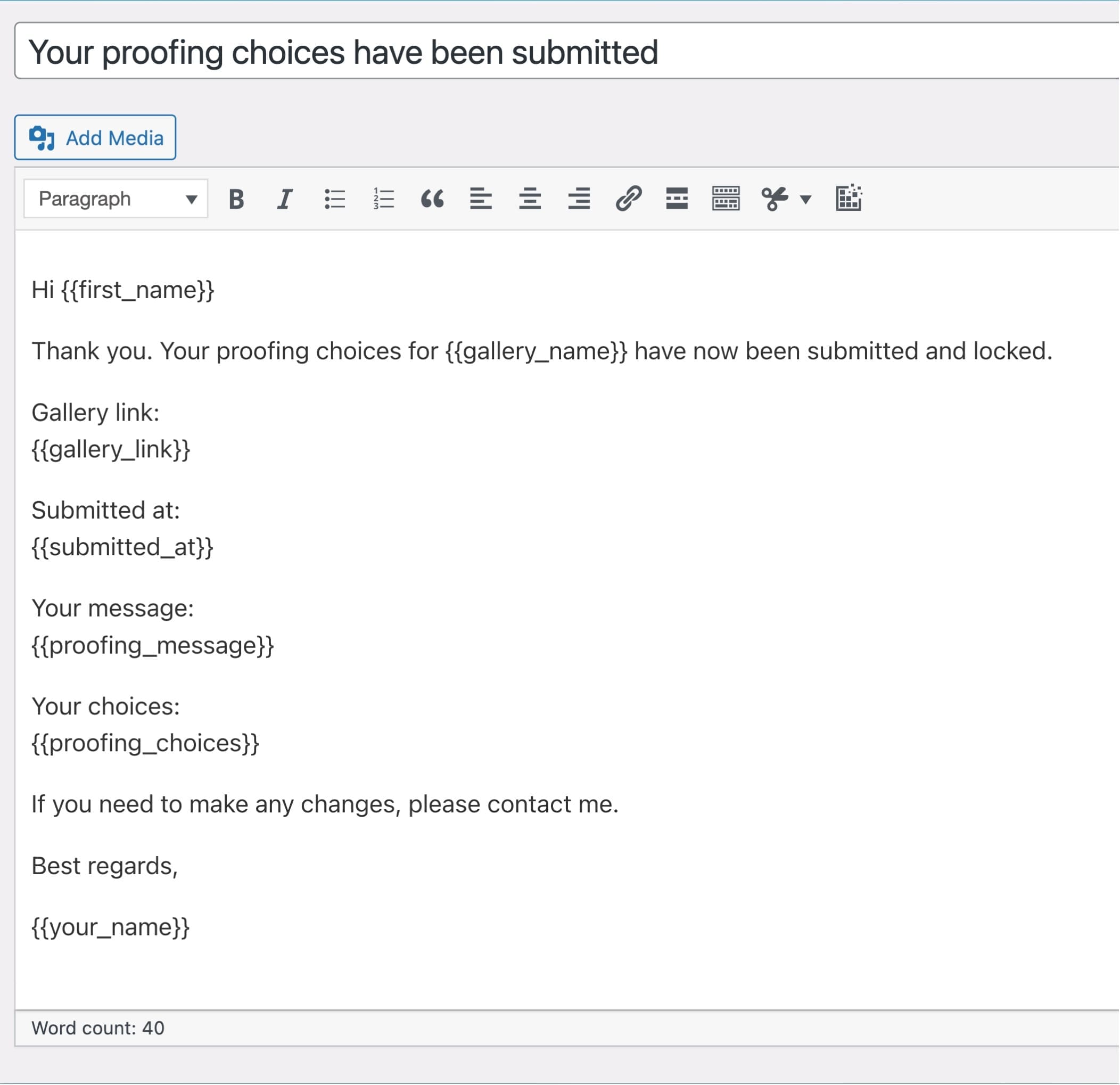 Email Template